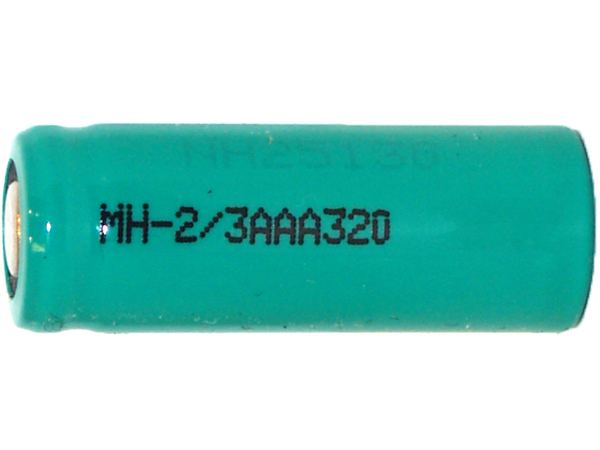 2/3 AAA NiMH Flat Top Battery (320 mAh)