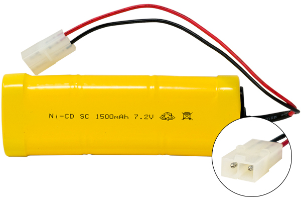 7.2 Volt NiCd Battery Pack (1500 mAh) with Tamiya Connector