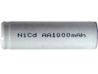 AA NiCd Flat Top Rechargeable Battery (1000 mAh)
