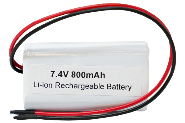7.4 Volt Lithium Ion 14500 Battery Pack (800 mAh) with Protection IC