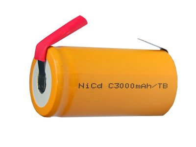 C NiCd Battery with Tabs (3000 mAh)