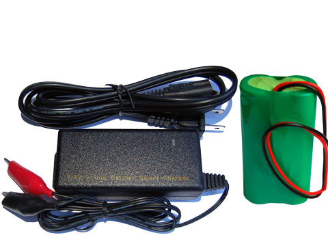 7.4 Volt Lithium Ion Battery Pack (2600 mAh) + Smart Charger