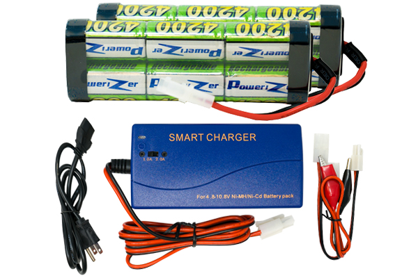 2 x 7.2 Volt NiMH Battery Packs (4200 mAh) + Universal Smart Charger