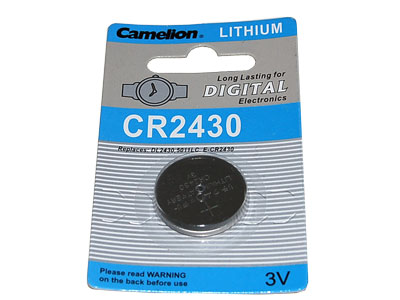 CR2430 Camelion 3 Volt Lithium Coin Cell Battery