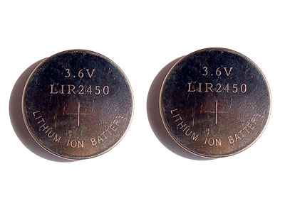 2 x LIR2450 3.6 Volt Lithium Ion Button Batteries