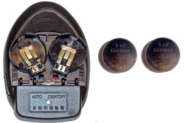 LIR2450 Charger + 2 x LIR2450 3.6 Volt Lithium Ion Button Batteries