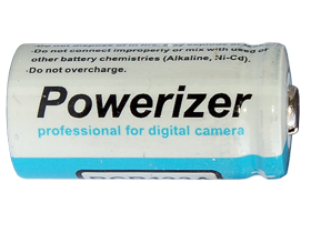3.6 Volt Powerizer RCR123A (16340) Lithium Ion Battery (650 mAh)