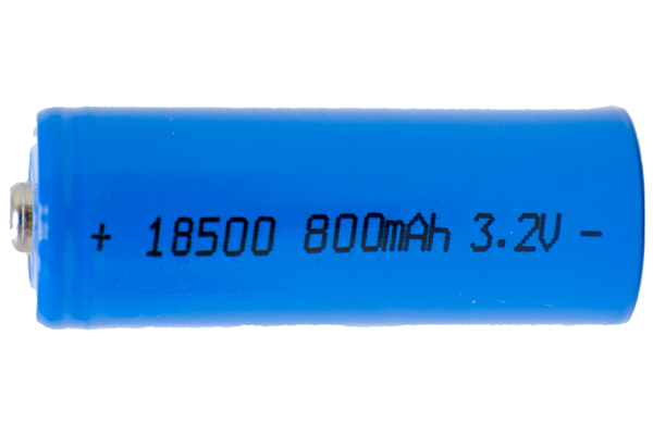 18500 3.2 Volt LiFePO4 Battery (800 mAh)