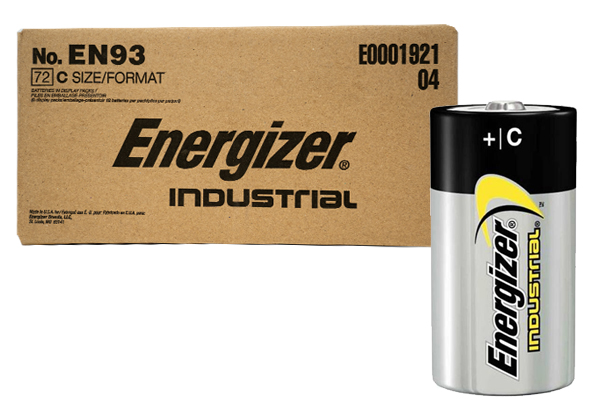 72 x C Energizer Industrial Alkaline Batteries (EN93)