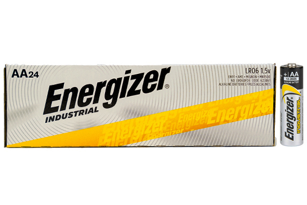 24 x AA Energizer Industrial EN91 Alkaline Batteries