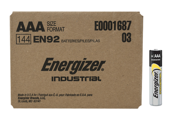 144 x AAA Energizer Industrial Alkaline Batteries (EN92)