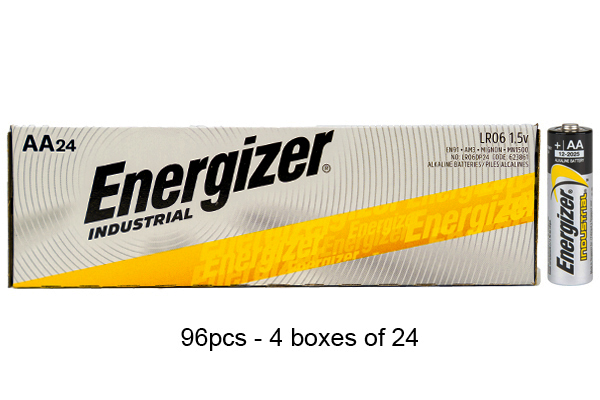 96 x AA Energizer Industrial Alkaline Batteries (EN91)