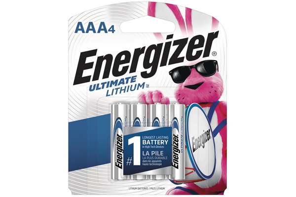 4 x AAA Energizer Ultimate Lithium Batteries (L92) (Carded)