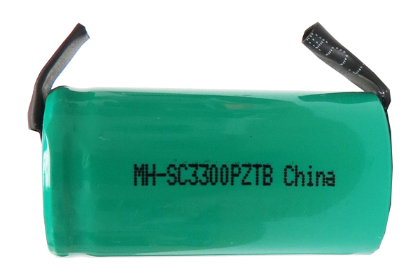 Sub C NiMH Battery with Tabs (3300 mAh)