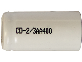 2/3 AA NiCd Flat Top Battery (400 mAh)