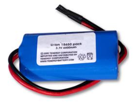 3.7 Volt Lithium Ion Battery Pack (4400 mAh) with Protection IC