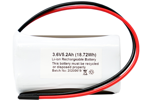 3.7 Volt Lithium Ion Battery Pack (5200 mAh) with Protection IC