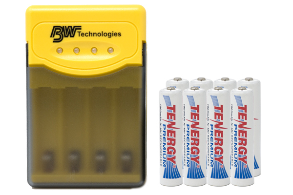 Quest Q2 Smart Charger + 8 AAA NiMH Batteries (1000 mAh)