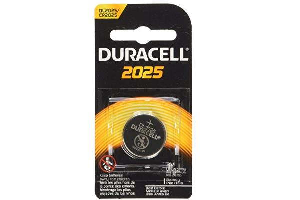 CR2025 Duracell 3 Volt Lithium Coin Cell Battery (On a Card)