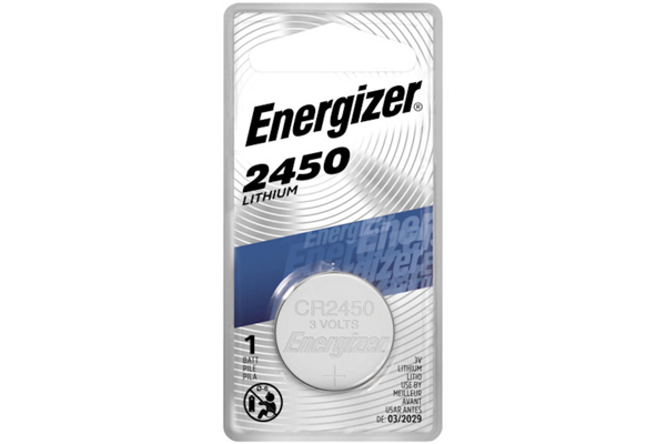 CR2450 Energizer 3 Volt Lithium Coin Cell Battery (On a Card)
