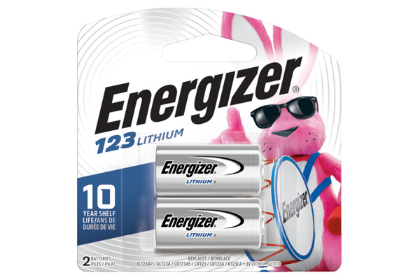 8 x Energizer EL123A / Cr123 3 Volt Lithium Batteries (4 Cards of 2)