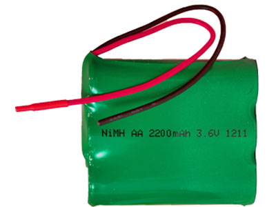 3.6 Volt NiMH Battery Pack with Leads (2200 mAh)
