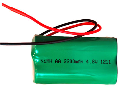 4.8 Volt NiMH Battery Pack (2200 mAh) with Leads