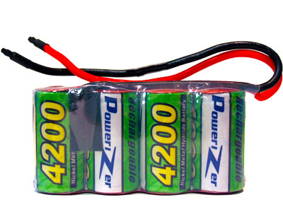 4.8 Volt NiMH Battery Pack (4200 mAh) with Leads