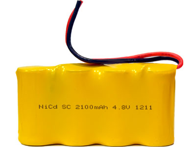 4.8 Volt NiCd Battery Pack (2100 mAh) with Leads