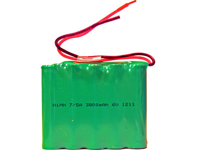 6 Volt NiMH Battery Pack (3800 mAh) with Leads