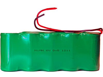 6 Volt NiMH Battery Pack (10000 mAh) with Leads