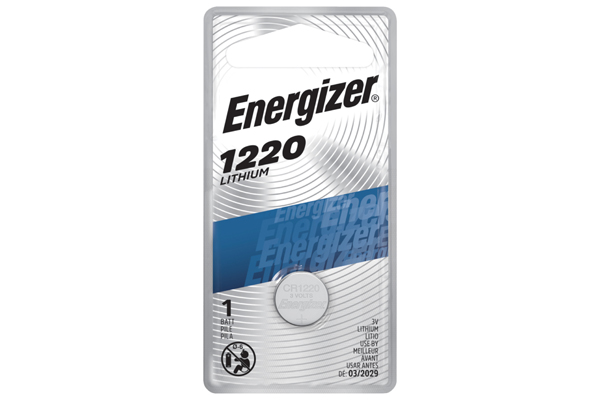CR1220 Energizer 3 Volt Lithium Coin Cell Battery (On a Card)