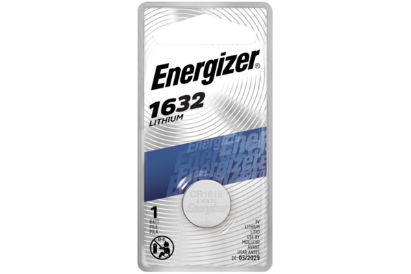 CR1632 Energizer 3 Volt Lithium Coin Cell Battery (On Card)