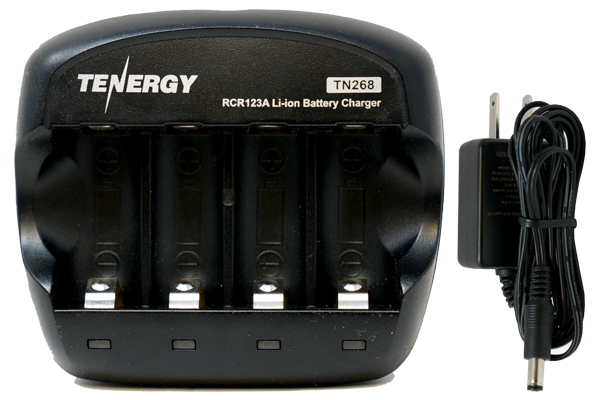 4 Bay RCR123A Lithium Ion Battery Charger