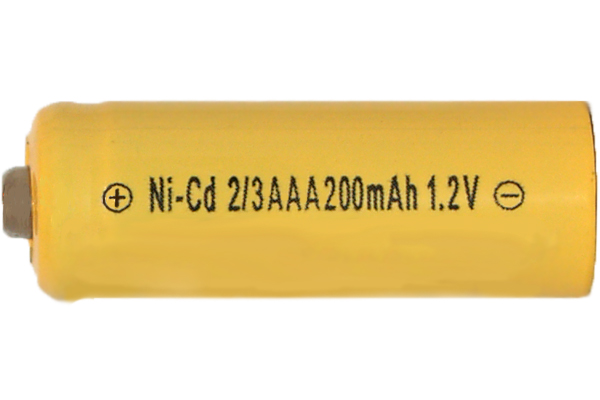 2/3 AAA NiCd Button Top Battery (200 mAh)