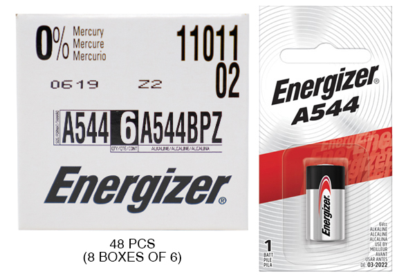48 x A544 Energizer 6 Volt Alkaline Batteries (4lr44)