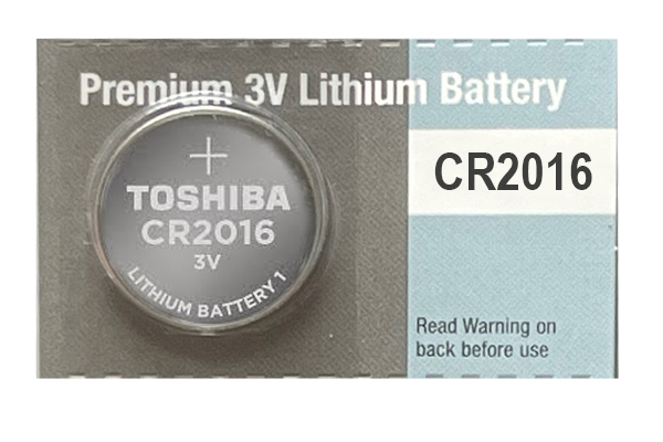 CR2016 Toshiba 3 Volt Lithium Coin Cell Battery (On a Card)