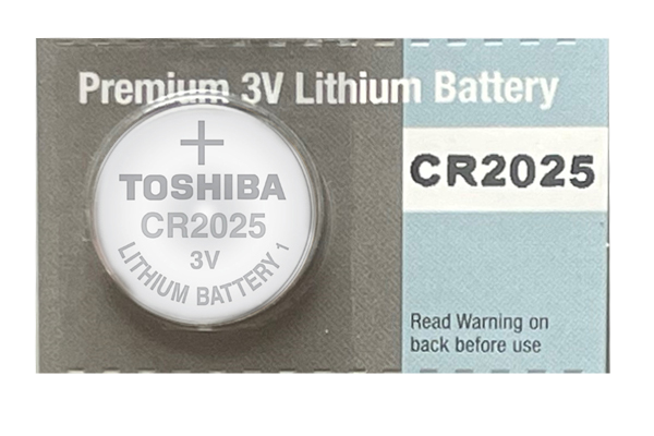 CR2025 Toshiba 3 Volt Lithium Coin Cell Battery (On a Card)