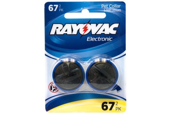 2 x RFA-67 Rayovac PetSafe Compatible Fence & Dog Collar Batteries (1 Card of 2)