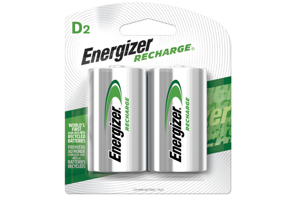 D Energizer Rechargeable NiMH Batteries (2500 mAh) (2 Card)