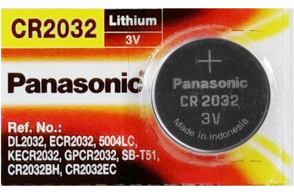 25 x CR2032 Panasonic 3 Volt Lithium Coin Cell Batteries (On a Card)