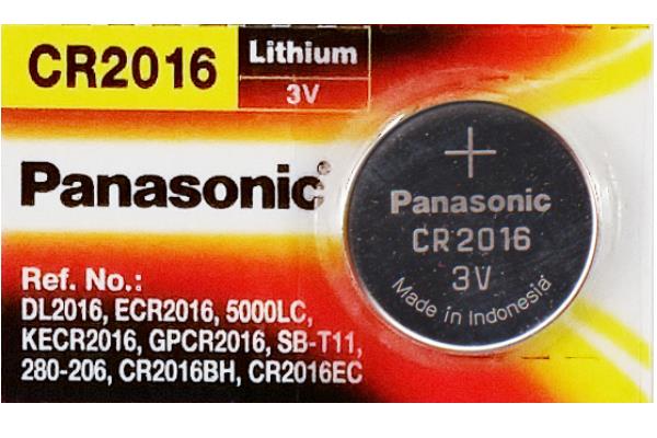 10 x CR2016 Panasonic 3 Volt Lithium Coin Cell Batteries (On a  Card)