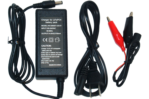 12.8 Volt LiFePO4 Battery Pack (0.7A) Smart Charger