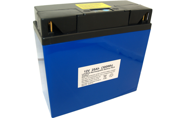 12V 25Ah (300Wh) LiFePO4 Battery with LED Indicator (Replaces SLA 12V 20Ah)