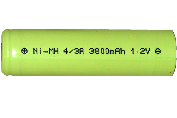 4/3 A (F) NiMH Flat Top Battery (3800 mAh)