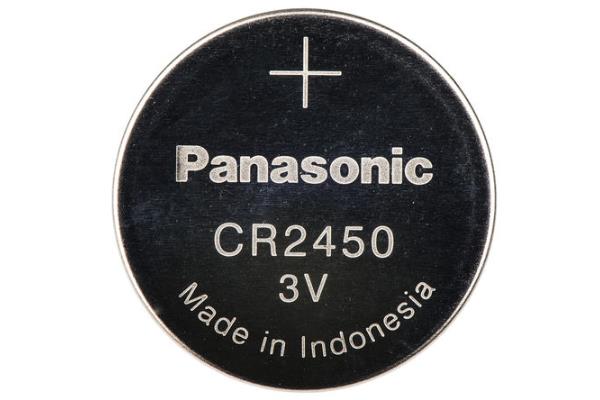 CR2450 Panasonic 3 Volt Lithium Coin Cell Battery