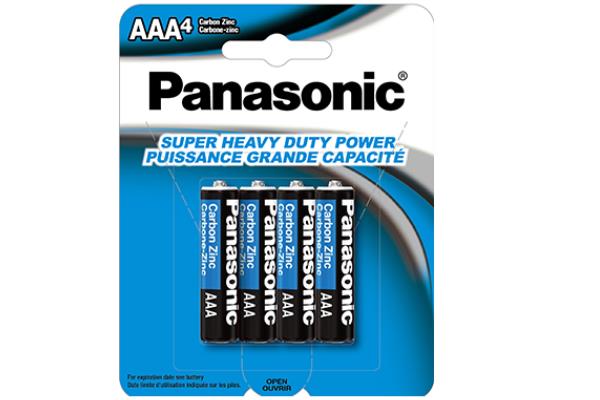 AAA Panasonic Heavy Duty Batteries (4 Card)