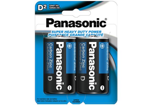 D Panasonic Heavy Duty Batteries (2 Card)