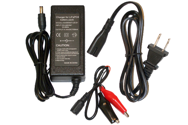 9.6 Volt LiFePO4 Battery Pack (0.7A) Smart Charger