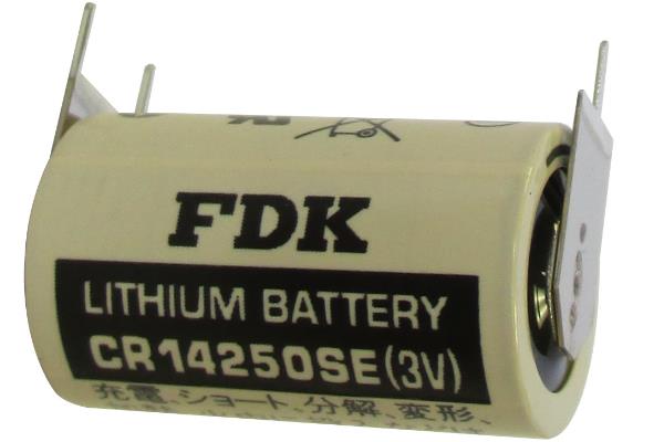 FDK Sanyo CR14250SE-FT 3 Volt Lithium 1/2 AA Battery (3 Pins)
